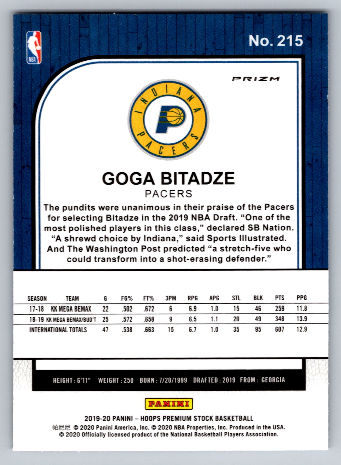 Card back