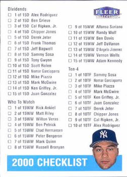 2000 Fleer Tradition Baseball Wählen Sie Ihre Karte - Bild 29 von 44