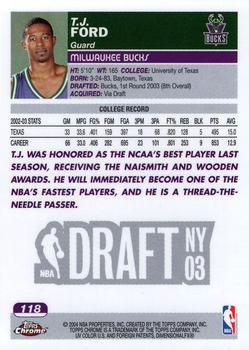 2003-04 Topps Chrome Basketball Pick Your Card - Picture 214 of 286