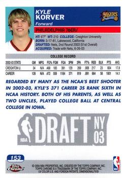 2003-04 Topps Chrome Basketball Pick Your Card - Picture 262 of 286