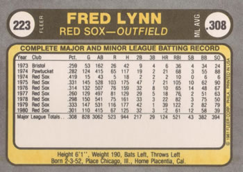 1981 Fleer Baseball Pick Your Card - Bild 104 von 344