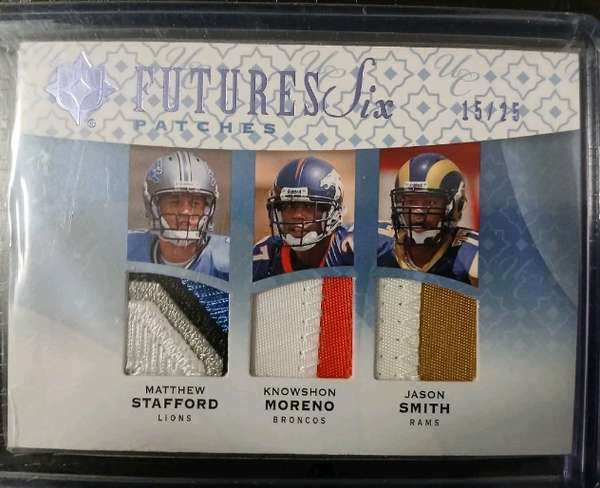 #F6J-7 Matthew Stafford / Brandon Pettigrew / Darrius Heyward-Bey / Knowshon Moreno / Tyson Jackson / Jason Smith MEM, SN25