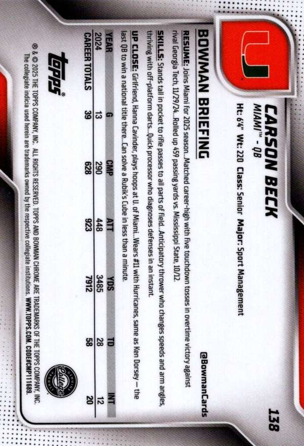 Card back