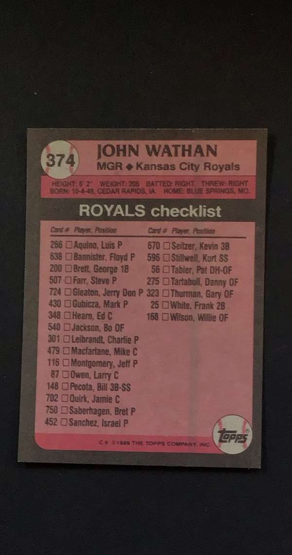 Card back