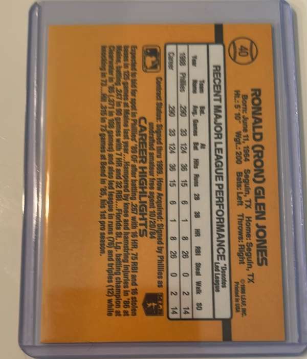 Card back