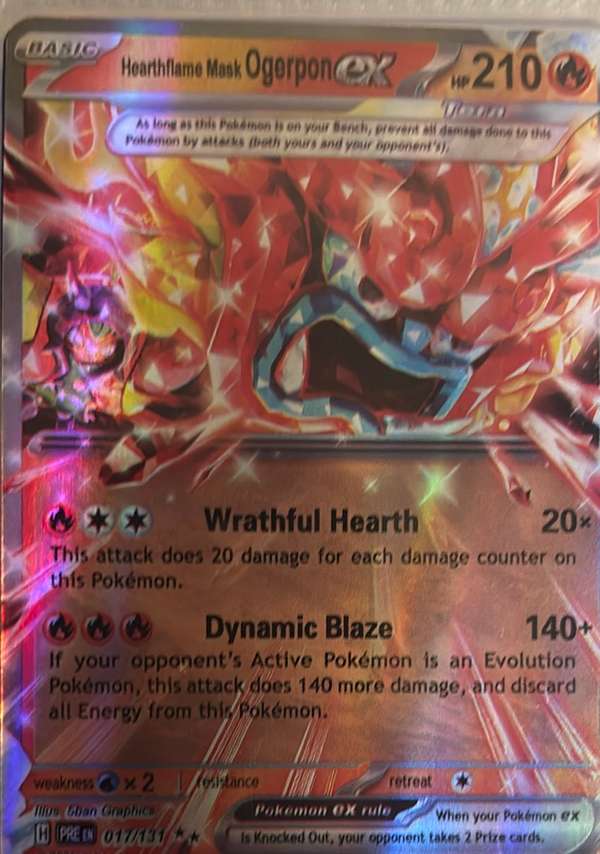 Hearthflame Mask Ogerpon ex (Twilight Masquerade Stamp)