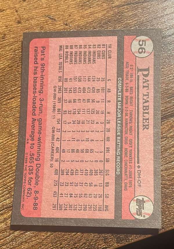 Card back