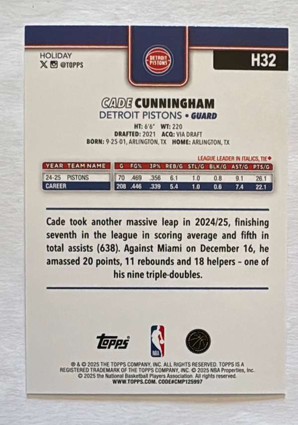 Card back