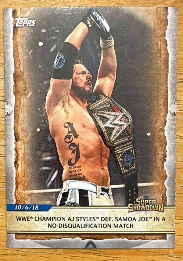 WWE Champion AJ Styles Def. Samoa Joe in a No-Disqualification Match
