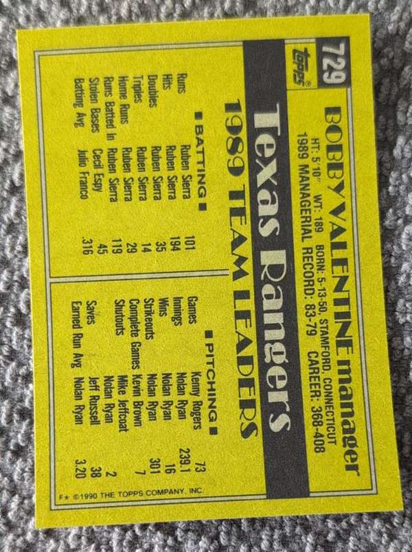 Card back