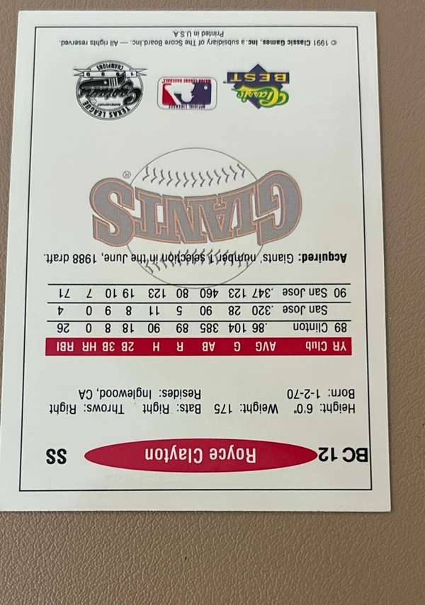 Card back