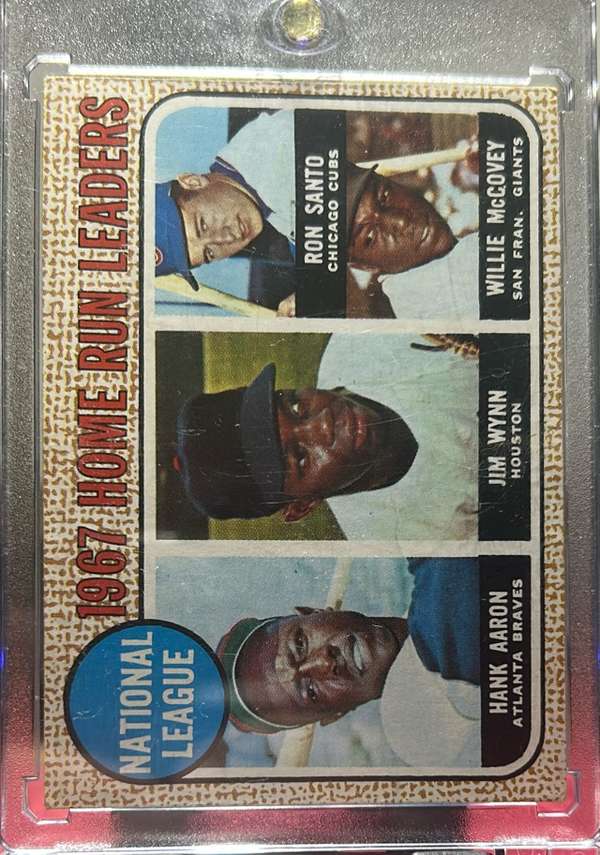 National League 1967 Home Run Leaders (Hank Aaron / Jim Wynn / Ron Santo / Willie McCovey)