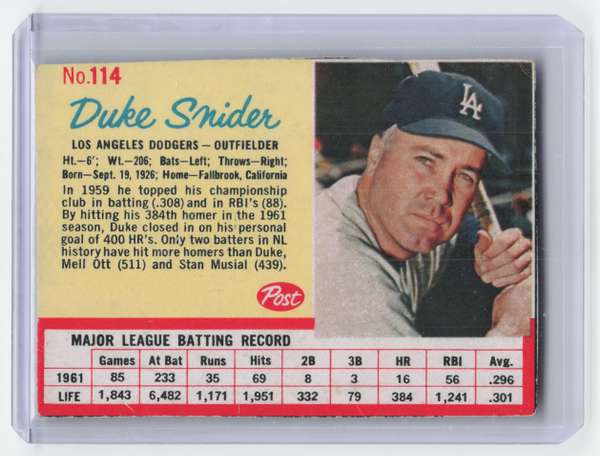 #114 Duke Snider