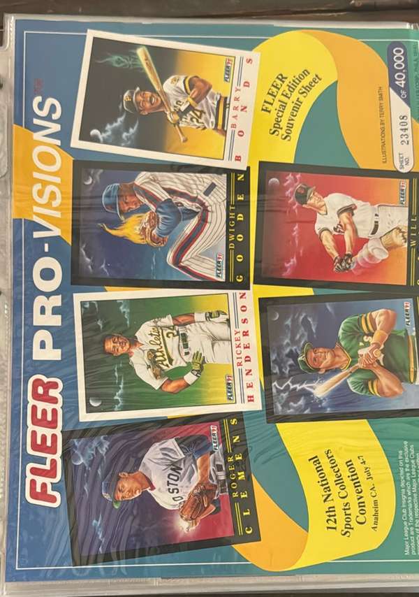 #NNO Roger Clemens / Rickey Henderson / Dwight Gooden / Barry Bonds / Jose Canseco / Will Clark / Mike Singletary / Barry Sanders / Dan Marino / Lawrence Taylor / Derrick Thomas / Howie Long 