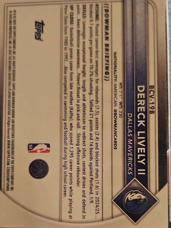 Card back