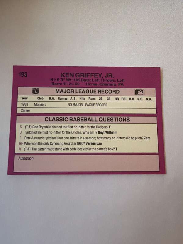 Card back
