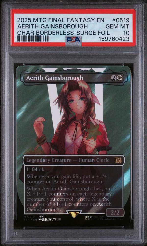 #519 Aerith Gainsborough (Borderless) (Surge Foil)