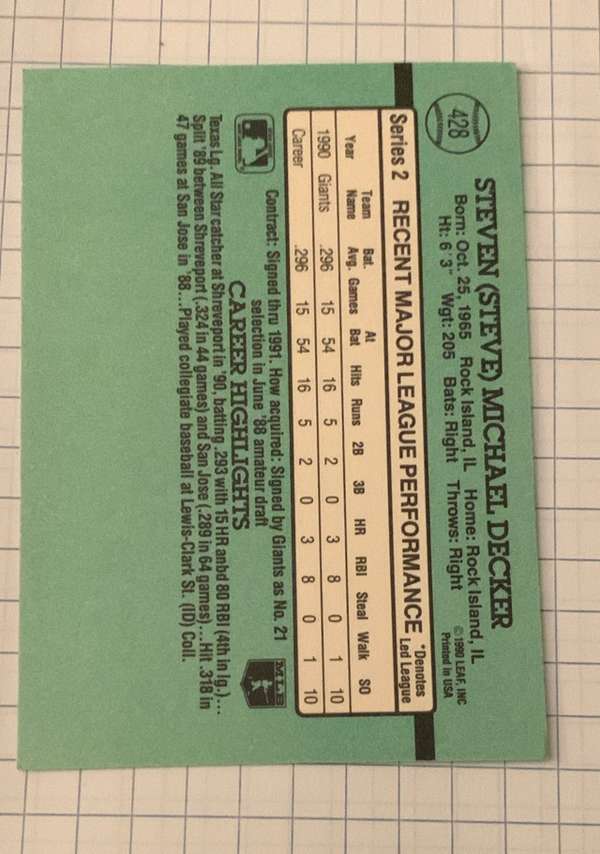 Card back