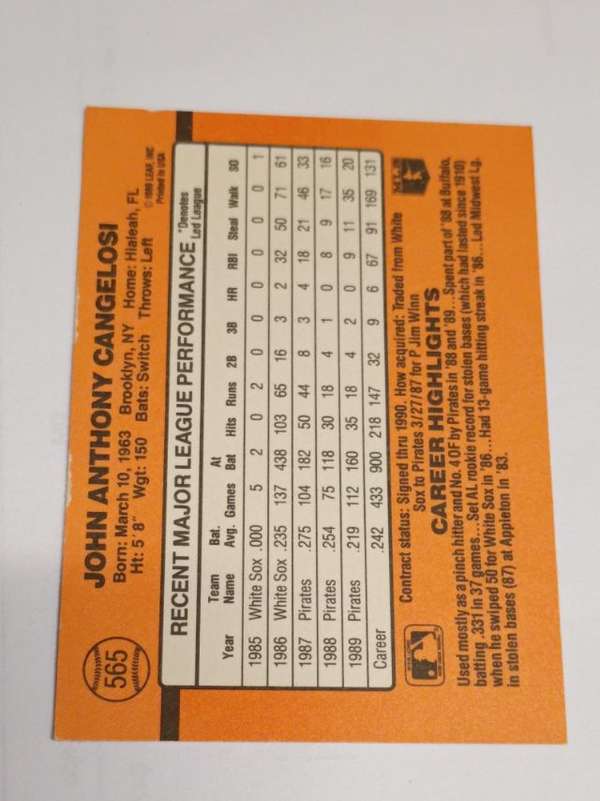 Card back