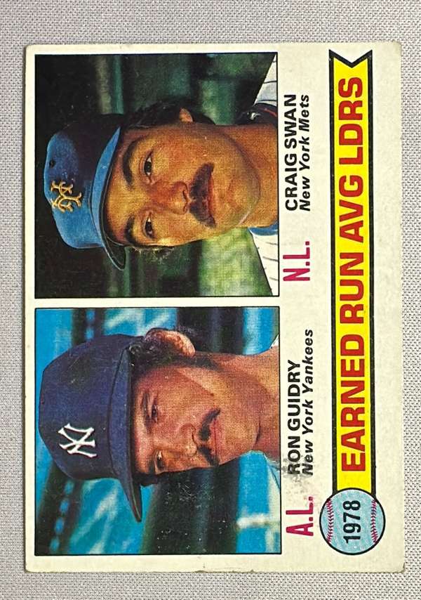 1978 ERA Leaders (Ron Guidry / Craig Swan)