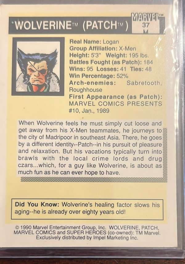 Card back