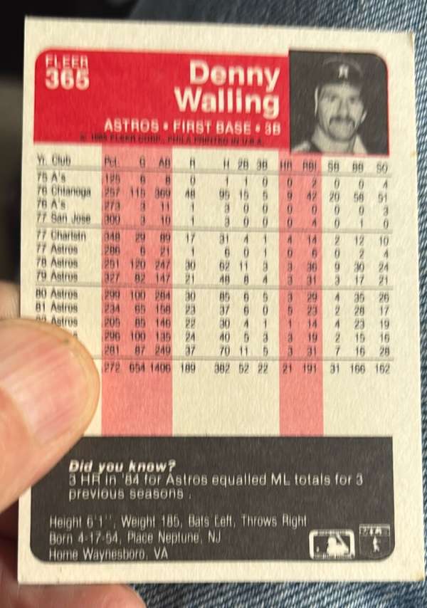 Card back