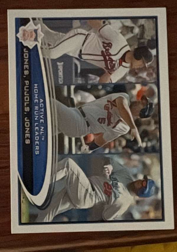 Active NL Home Run Leaders (Chipper Jones / Albert Pujols / Andruw Jones)