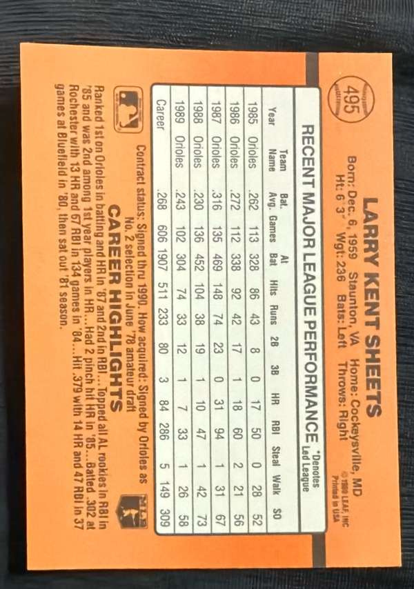 Card back