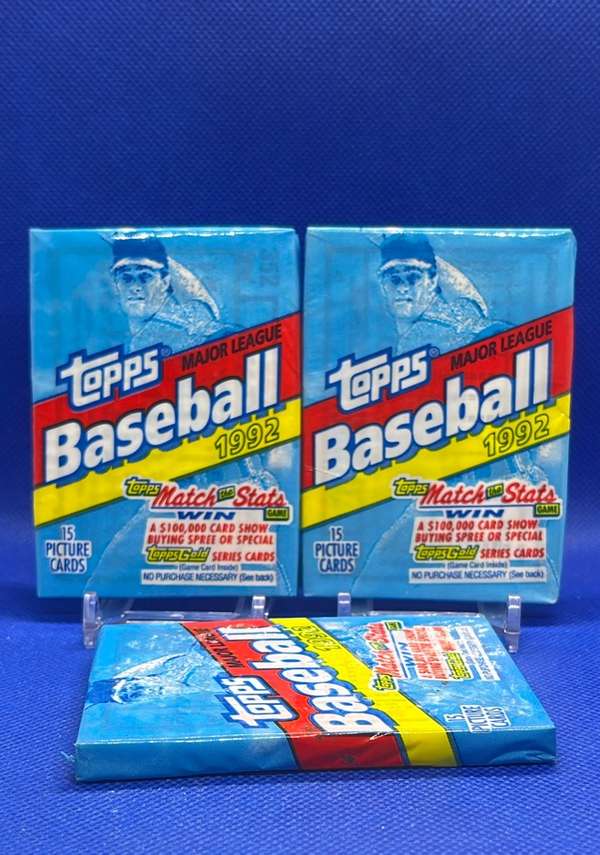 #3 Packs (45 Cards) 1992 Topps Packs 
