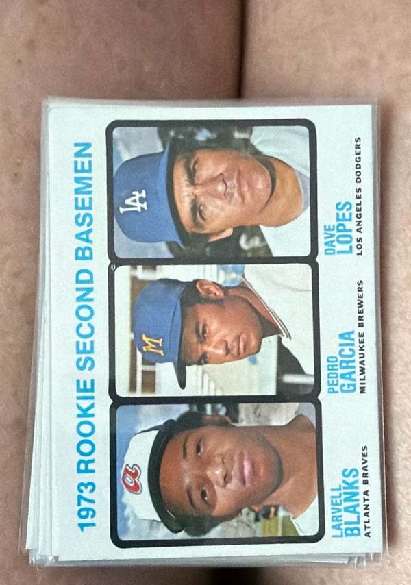 1973 Rookie Second Basemen (Larvell Blanks / Pedro Garcia / Dave Lopes)