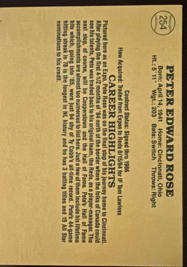 Card back