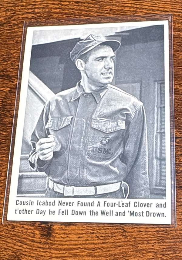 Cousin Icabod never found a four-leaf clover and t