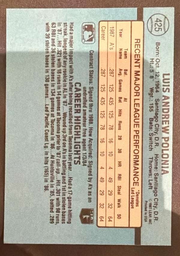 Card back