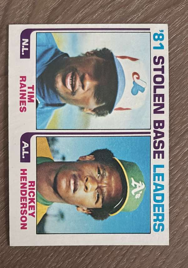 '81 Stolen Base Leaders (Tim Raines / Rickey Henderson)