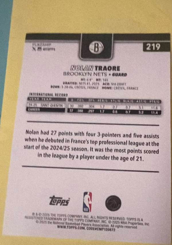 Card back
