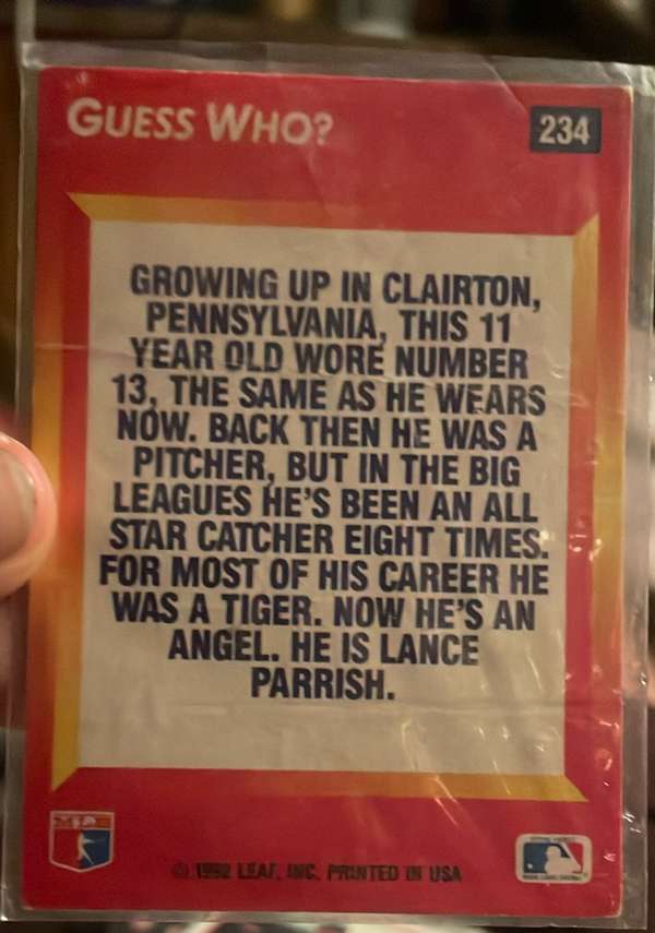 Card back