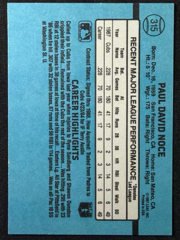 Card back