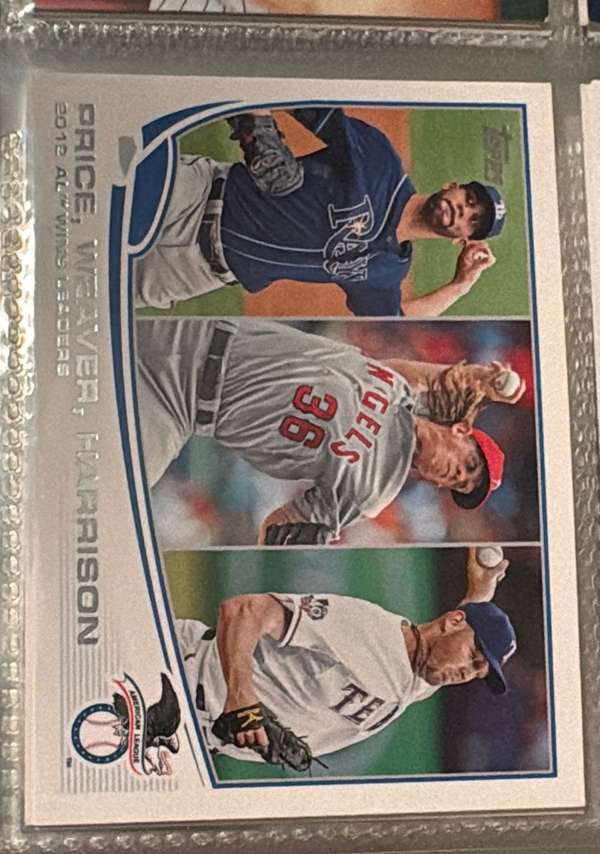 2012 AL Wins Leaders (David Price / Jered Weaver / Matt Harrison)
