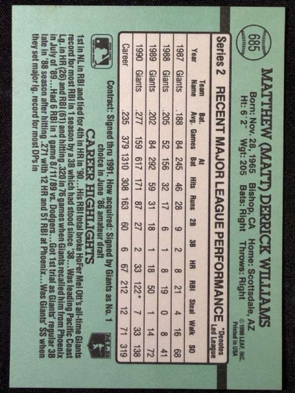 Card back