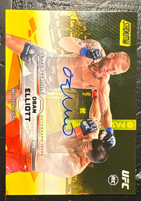 Oban Elliott signed card 