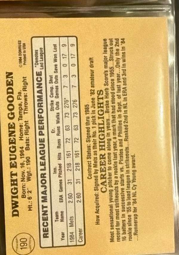 Card back