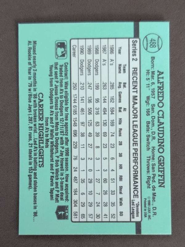 Card back