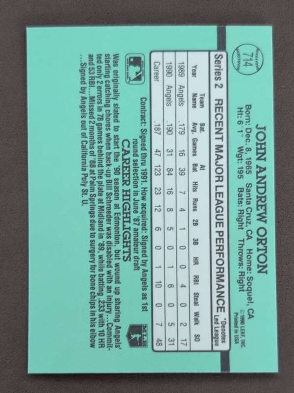 Card back