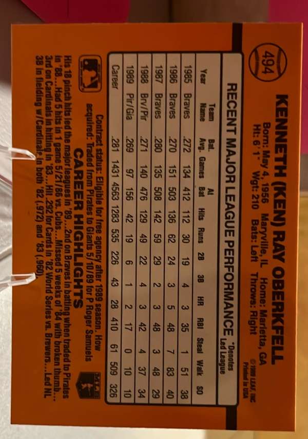 Card back