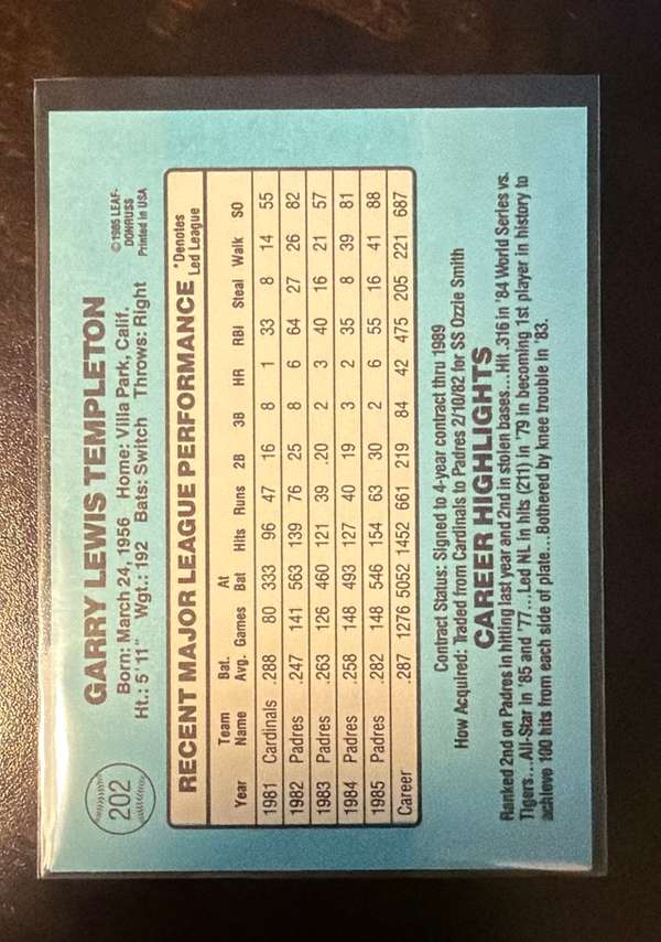 Card back