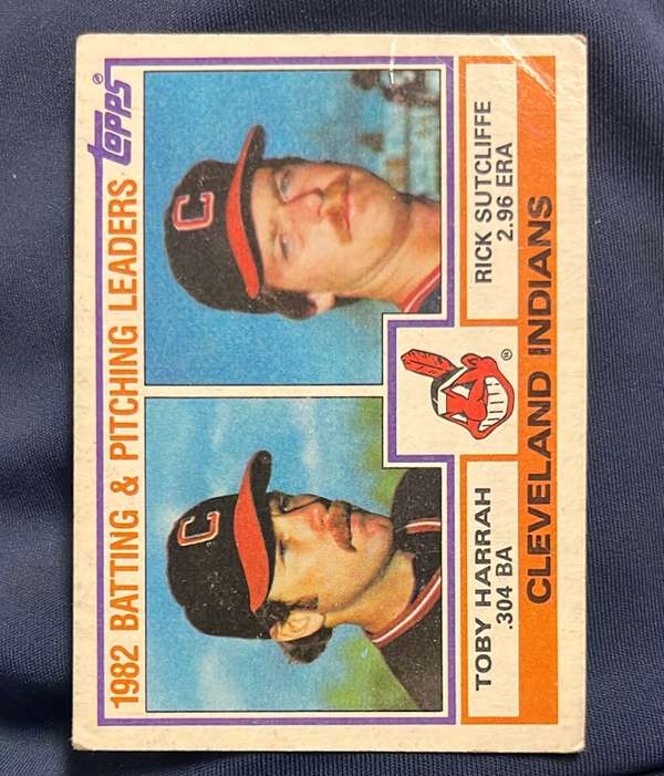 Indians Leaders / Checklist (Toby Harrah / Rick Sutcliffe)