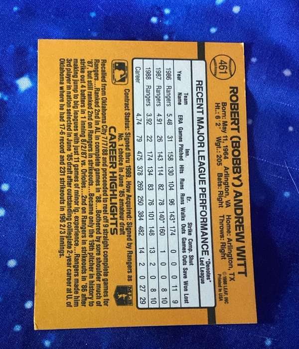Card back