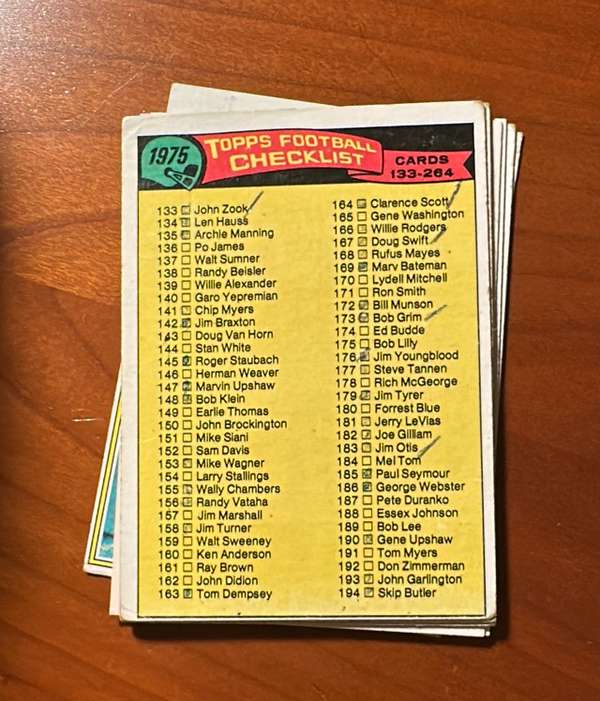 Checklist: 133-264