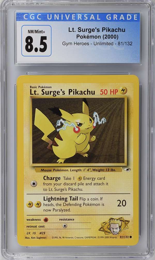 #81/132 Lt. Surge's Pikachu