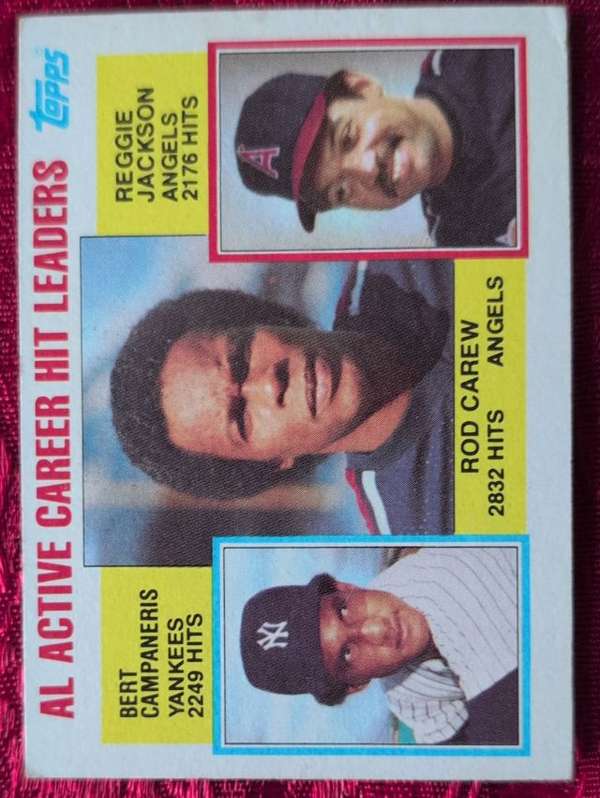 AL Active Career Hit Leaders (Rod Carew / Bert Campaneris / Reggie Jackson)